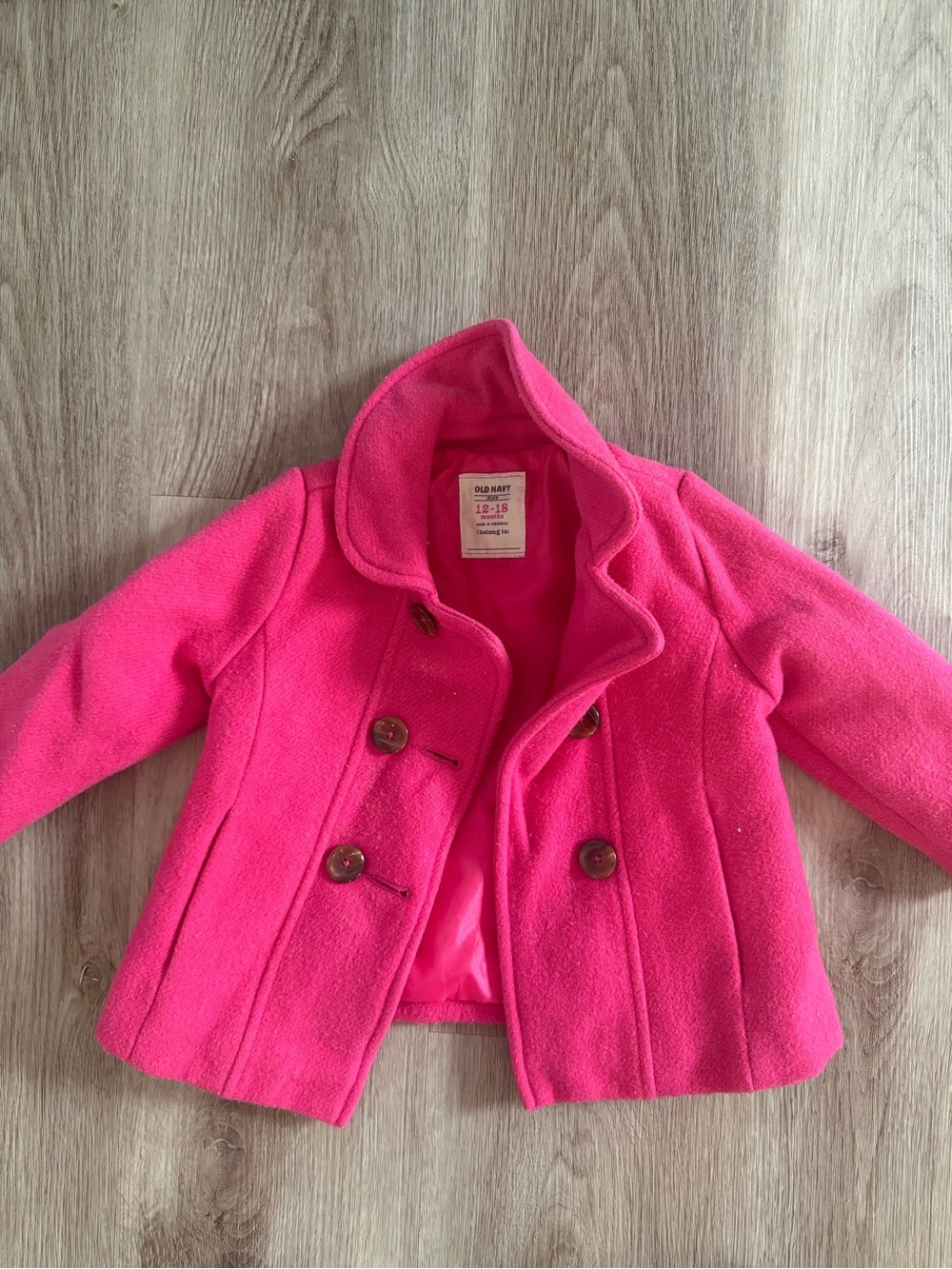 Old Navy Bright Pink Pea Coat for Kids